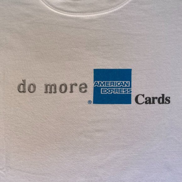 Vintage Y2K American Express Shirt AMEX Card Logo Tee - Picture 3 of 5